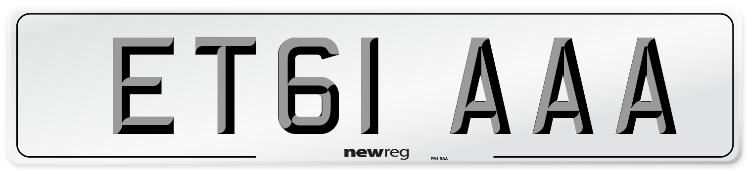 ET61 AAA Number Plate from New Reg